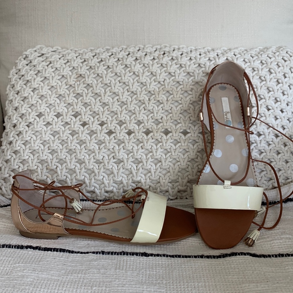 Boden Cream and Tan Sandals